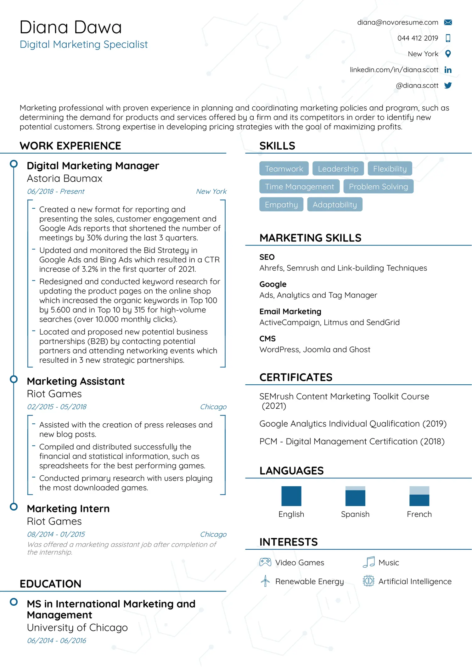 Best Ats Resume Template Free Download
